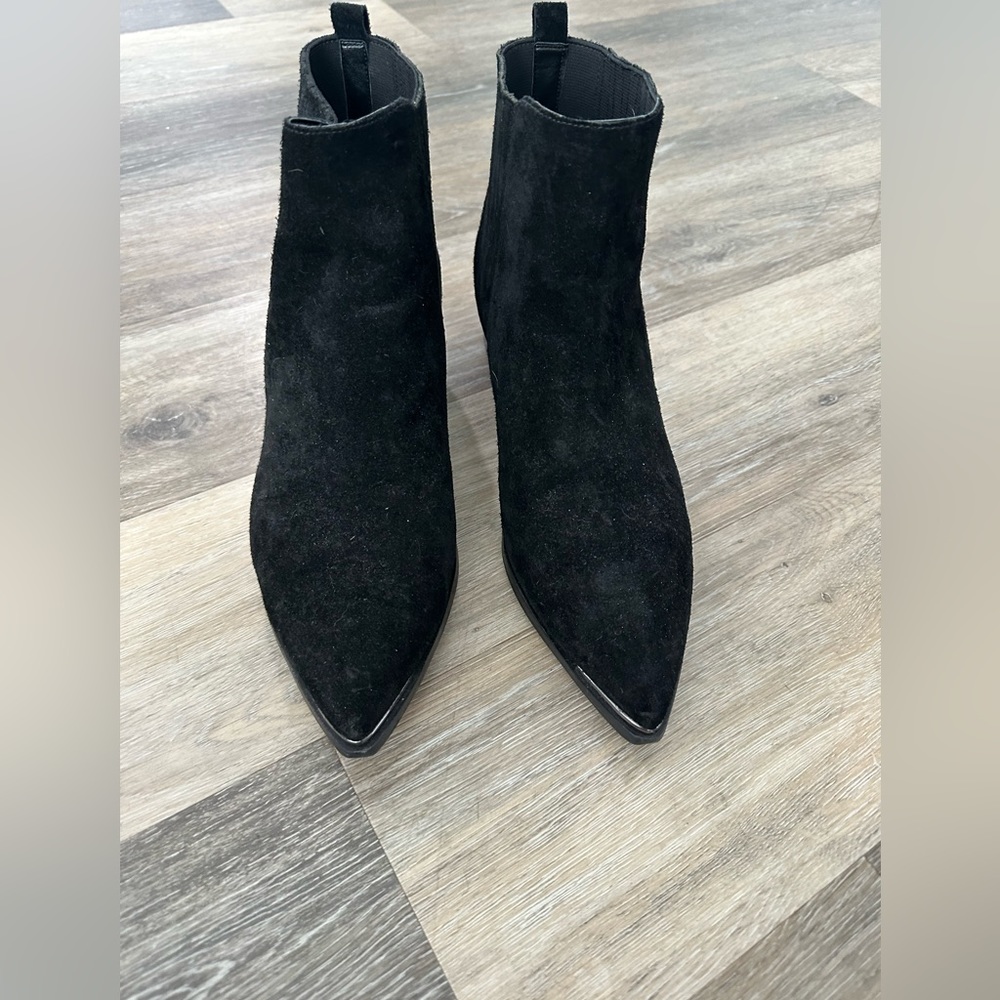 Marc Fisher black suede booties